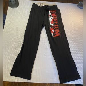 DC Comics Black Pants with White Logo